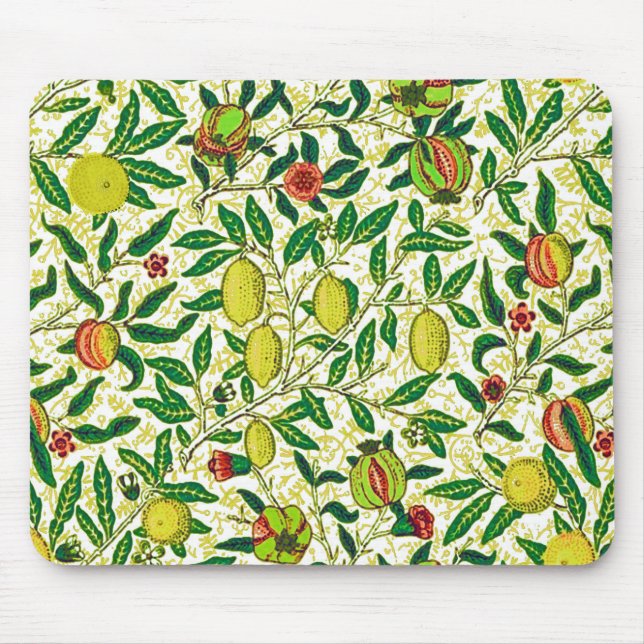 Mousepad William Morris Exotic Fruta, Lemon Yellow (Frente)