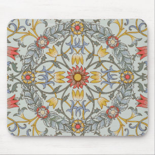Mousepad William Morris Floral Circle Flower Illustration