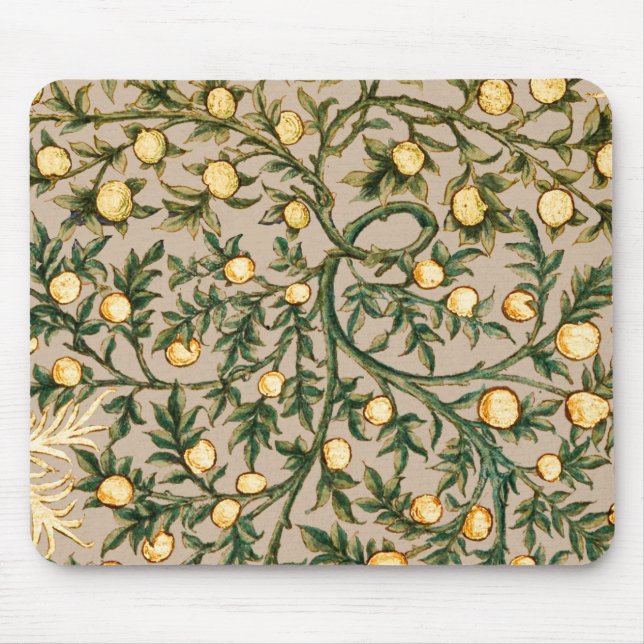 Mousepad William Morris Floral Fruta Garden Flower Classic (Frente)