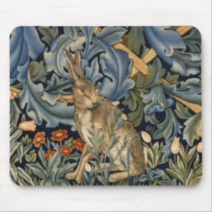 Mousepad William Morris Forest Rabbit Floral Art Nouveau