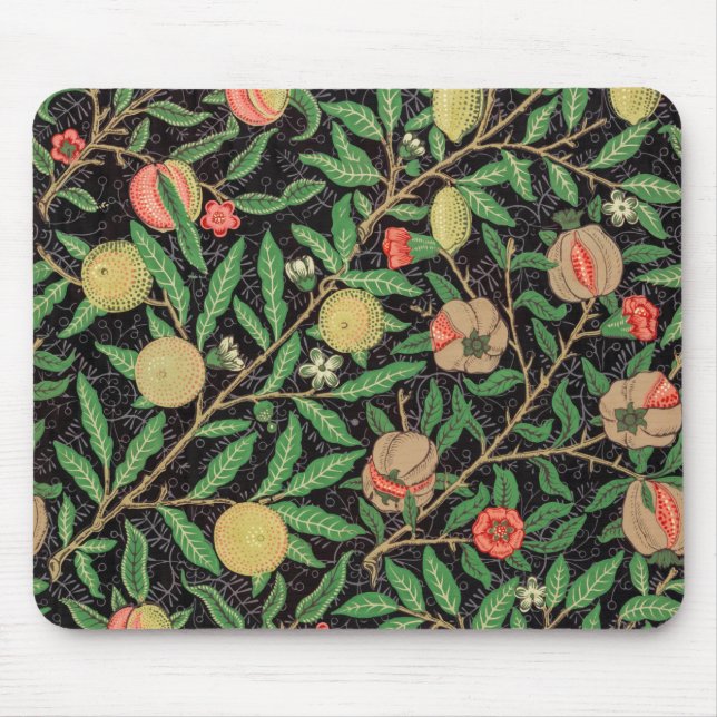 Mousepad William Morris Fruta Pomegranate Padrão Floral (Frente)