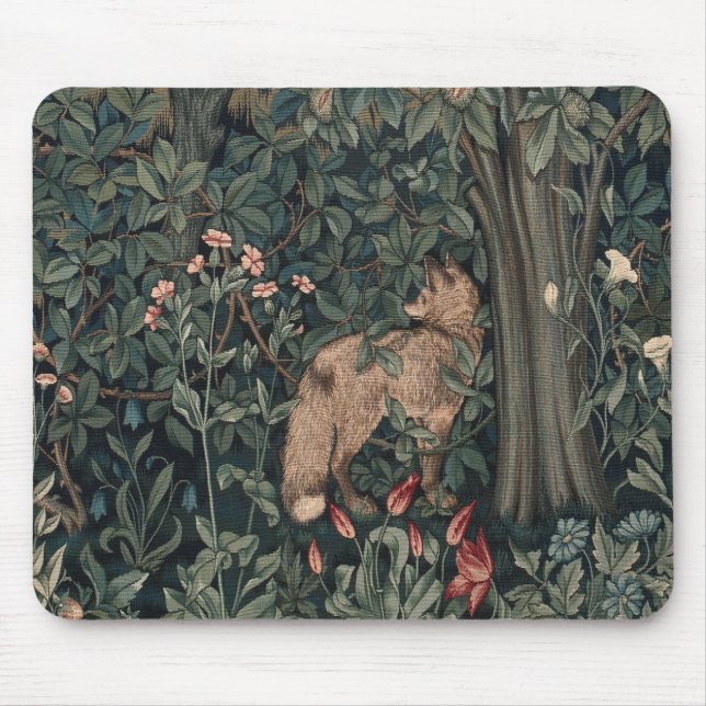 Mousepad William Morris Greenery Fox Willife (Frente)