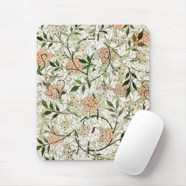 Mousepad William Morris Jasmine Blossom Design (Com mouse)