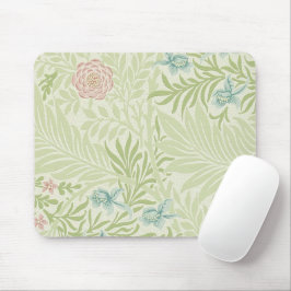 Mousepad William Morris - Larkspur - Flores e Folhas Rosa