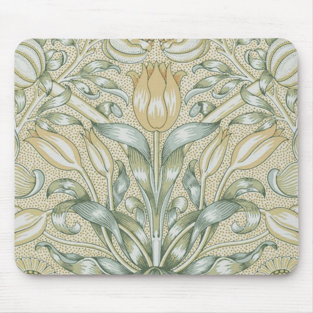 Mousepad William Morris Lily e Pomegranate Flor Clássico (Frente)
