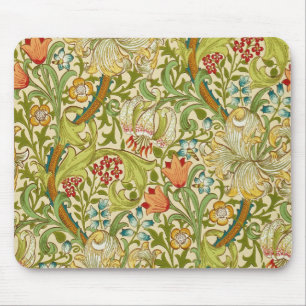 Mousepad William Morris Ouro Lily Vintage Pré-Raphaelite