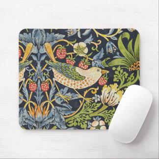 Mousepad William Morris - Padrão Floral de Thief de Morango