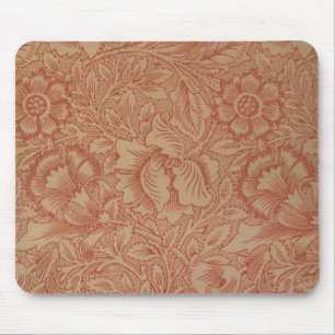 Mousepad William Morris Pink e Poppy Textile Patterno
