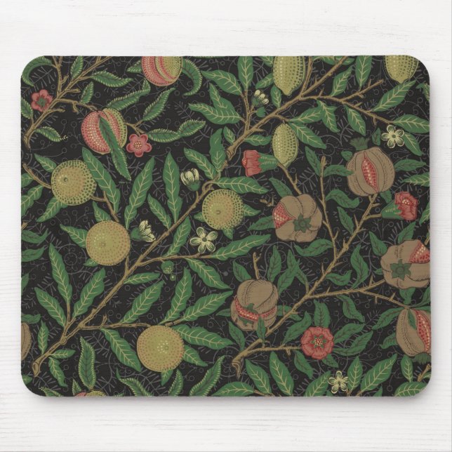 Mousepad William Morris Pomegranate Fruta Negra (Frente)