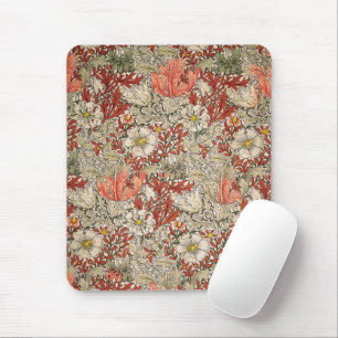 Mousepad William Morris Primavera Compton Flower Vermelho