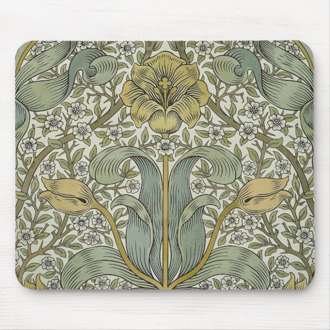 Mousepad William Morris Primavera Thicket Classic Pattern (Frente)