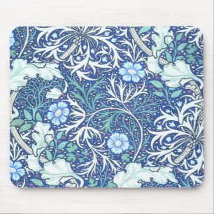 Mousepad William Morris Seaweed Blue Pattern