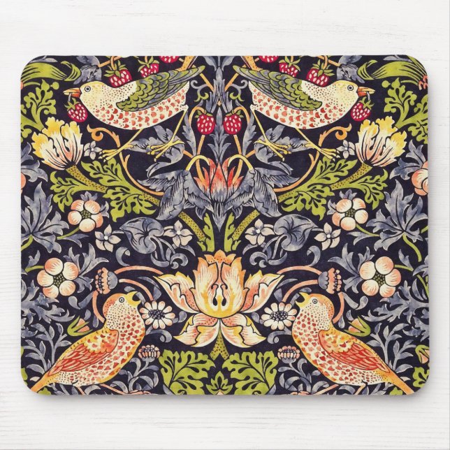 Mousepad William Morris Strawberry Thef Floral Art Nouveau (Frente)