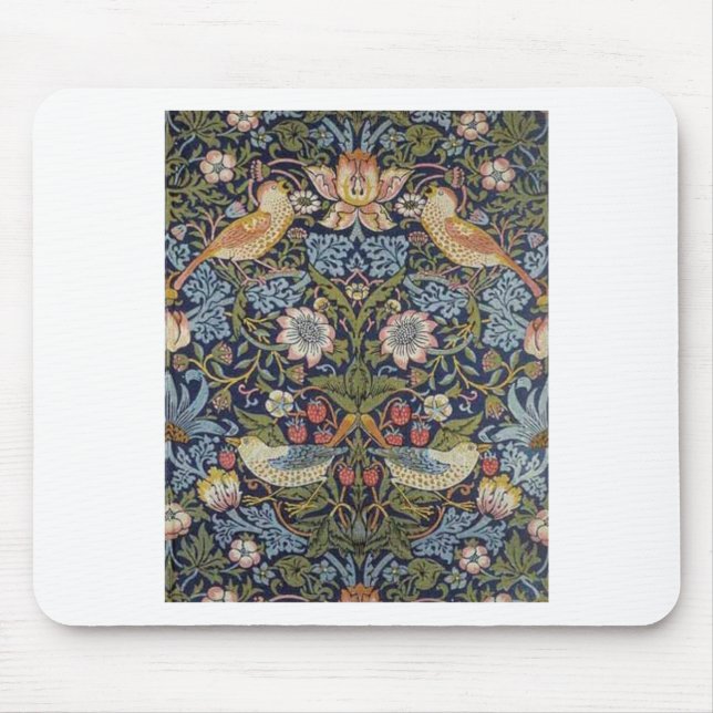 Mousepad William Morris Strawberry Thief Design 1883 (Frente)