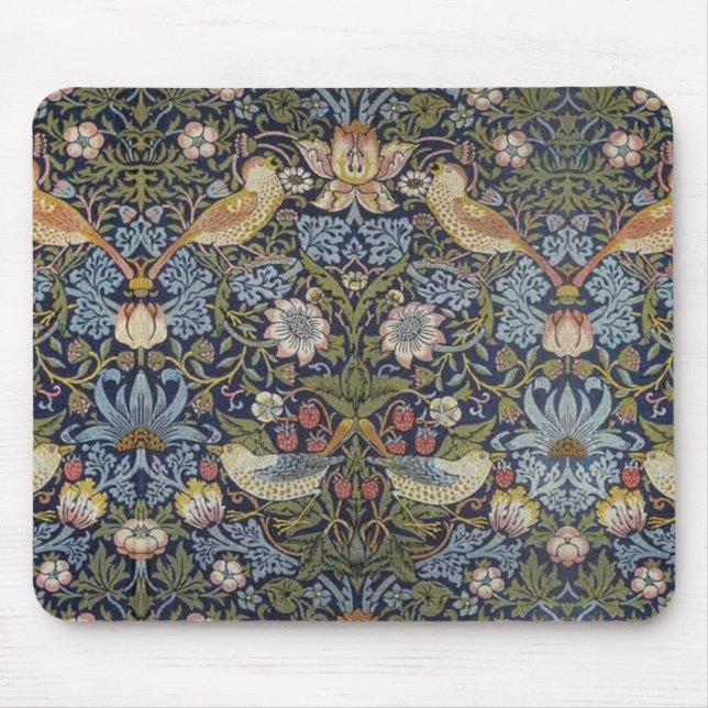 Mousepad William Morris Strawberry Thief Design 1883 (Frente)