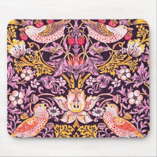 Mousepad William Morris Strawberry Thief Versão roxa