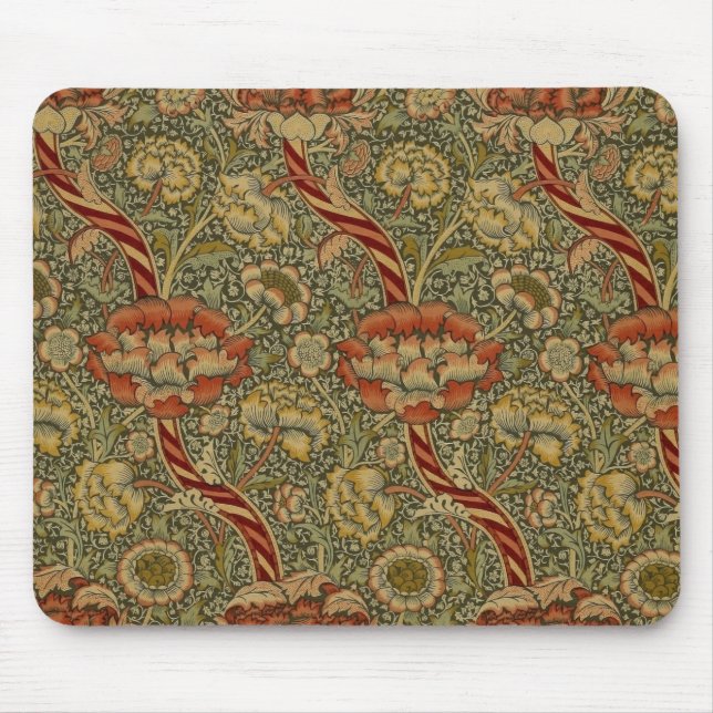 Mousepad William Morris Wandle English Floral Damask Design (Frente)