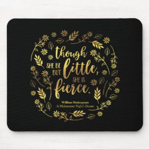 Mousepad William Shakespeare pequeno mas feroz Dourado