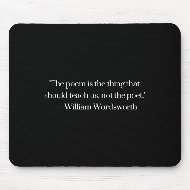 Mousepad William Wordsworth Quote Etry Em Writing Writer Gi (Frente)