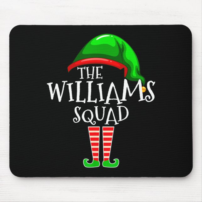Mousepad Williams Family Name Squad Matching Group Elf Chri (Frente)