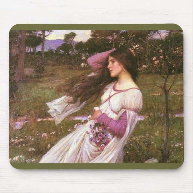 Mousepad Windflowers por John William Waterhouse  (Frente)