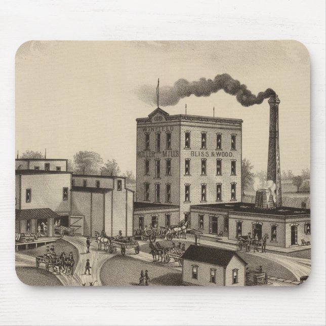 Mousepad Winfield Roller Mills, Blisaree Wood, Kansas (Frente)