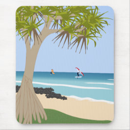 Mousepad Wing Foil Surfers Pandanus Tree na Praia