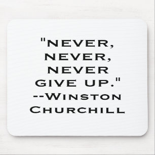 Mousepad Winston Churchill nunca dá acima o tapete do rato