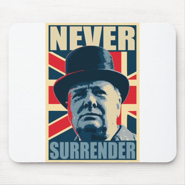 Mousepad Winston Churchill Nunca Se Rende (Frente)
