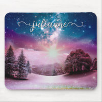 Winter Fantasy Starscape Landscape com Nome