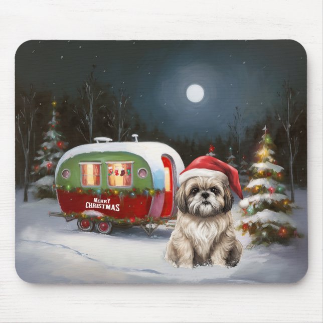 Mousepad Winter Havanese Caravan Christmas Adventure (Frente)