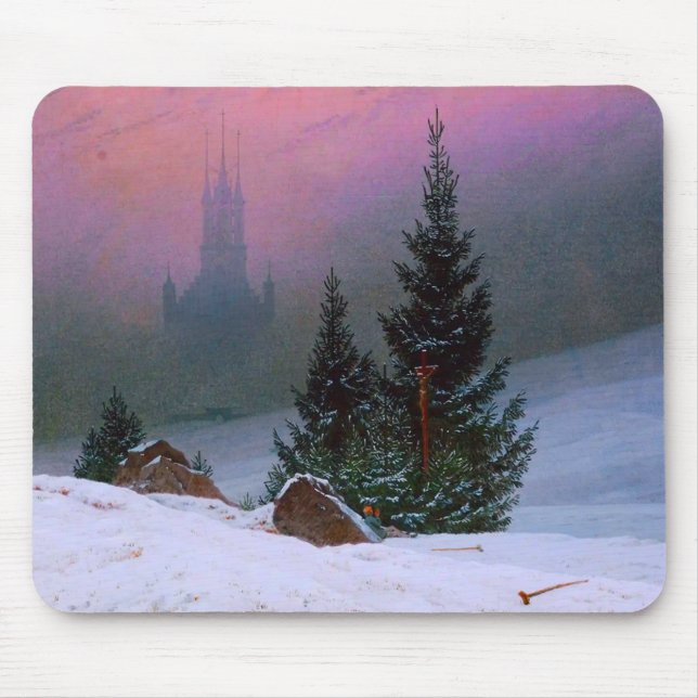 Mousepad Winter Landscape Caspar David Friedrich (Frente)