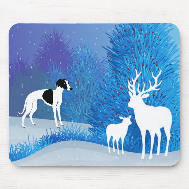 Mousepad Winter Whippet  (Frente)