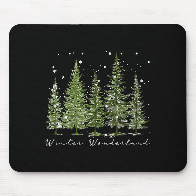 Mousepad Winter Wonderland Merry Christmas Xmas Tree Pajama (Frente)