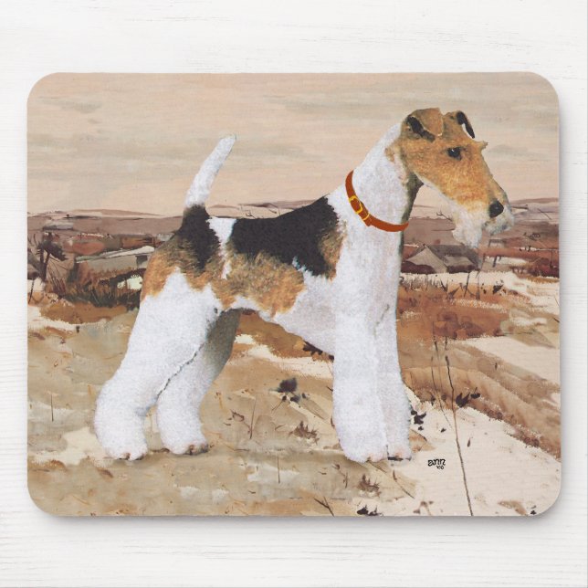 Mousepad Wire Fox Terrier Autumn (Frente)