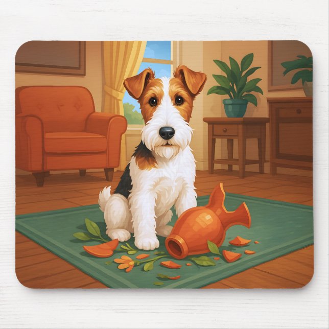 Mousepad Wire Fox Terrier - Definitely Not Guilty (Frente)