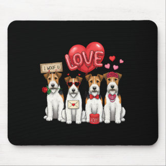 Mousepad Wire Fox Terrier Eu Au Au Você Curva Corações Solt