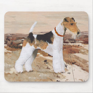 Mousepad Wire Fox Terrier Outono