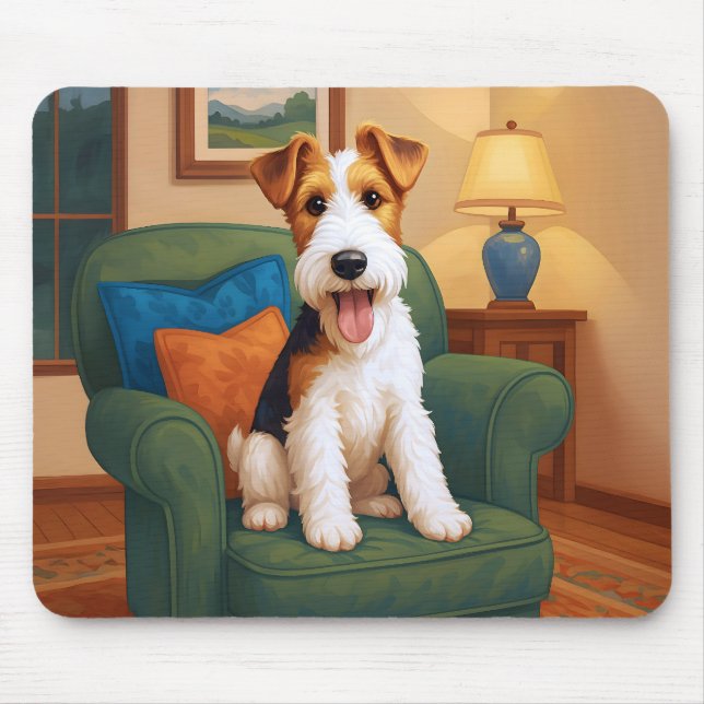 Mousepad Wire Hair Fox Terrier - This Seat's Taken (Frente)