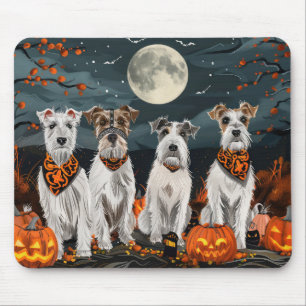 Mousepad Wirefox Terrier Halloween Spooky