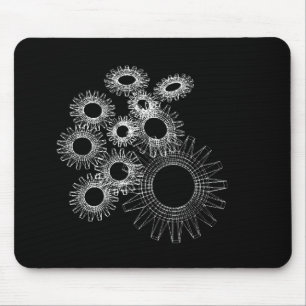 Mousepad Wireframe, modelo tridimensional esqueleto