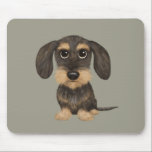 Mousepad Wirehaired Dachshund | Cachorro de Cartoon Teckel<br><div class="desc">Um bocal divertido para amantes Dachshund de cabelos armados. Um javali selvagem com cabelos irrequietos e uma cor bronzeada de Teckel. Visite o Doodle World de Jenn para obter ainda mais acessórios para casa e escritório com este cachorro engraçado e mais designs originais de cachorros-engraçados.</div>