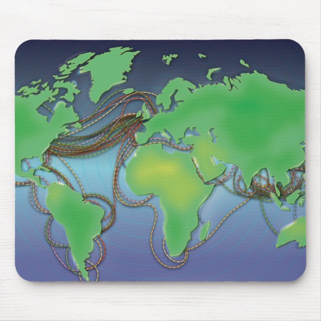 Mousepad Wires of the World - Undersea Cables (Frente)