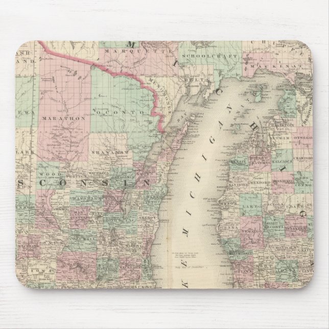 Mousepad Wisconsin e Michigan (Frente)