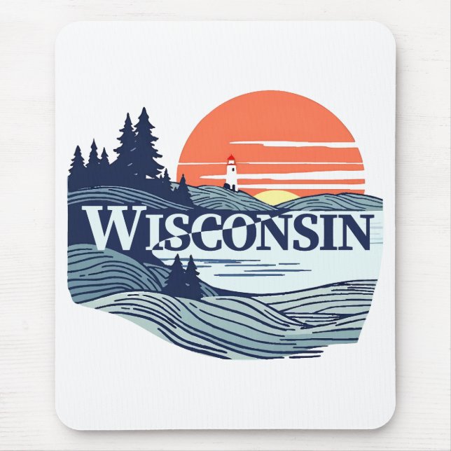 Mousepad Wisconsin Estados Unidos da América (Frente)