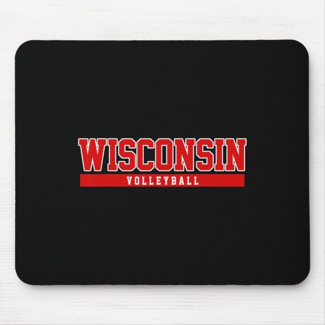 Mousepad Wisconsin Voleibol Para Apoio À Universidade Co (Frente)