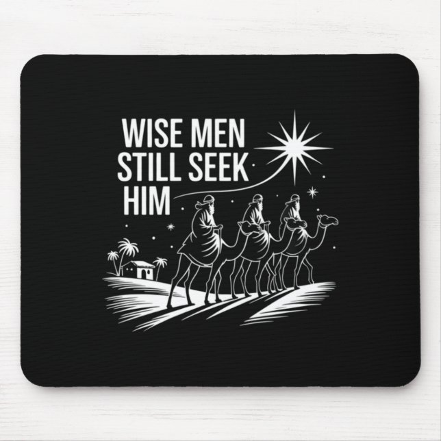 Mousepad Wise Men Still Seek Him Christian Christmas Jesus  (Frente)