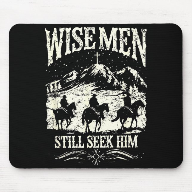 Mousepad Wise Men Still Seek Him Christian Christmas Jesus  (Frente)