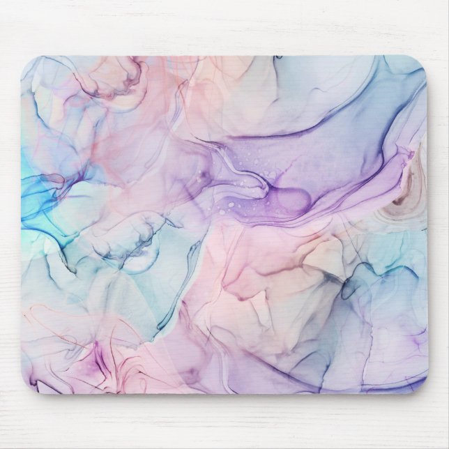 Mousepad Wispy Eethel Pastel Watercolor Inky Fantasy Glam (Frente)
