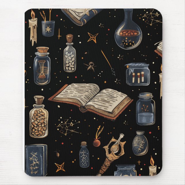 Mousepad Witchcraft Potion Pattern – Halloween Magic (Frente)